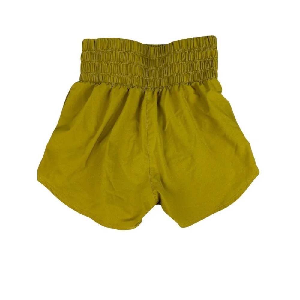 Nike One‎ Women's Small Mustard Yellow Dri-Fit Ultra High Waisted 3